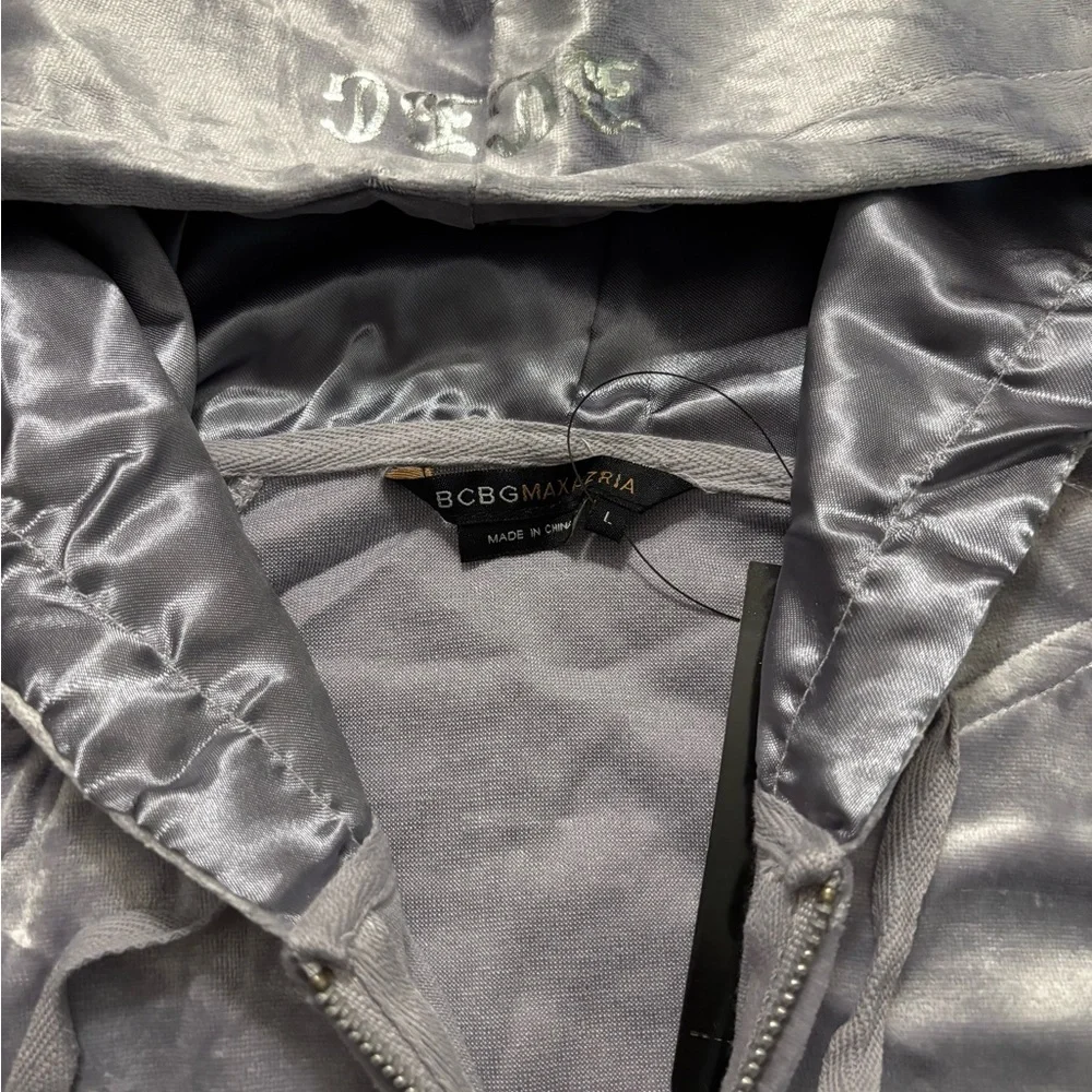 BCBGMaxAzria Silver Fabric with Black Label Size L - Picture 10 of 16